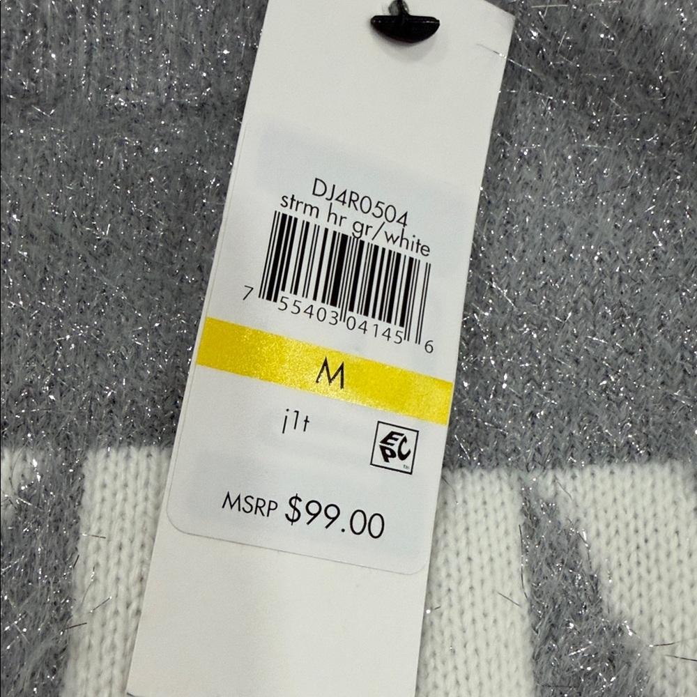 DKNY Sparkling Gray Crew Neck Sweater - Picture 4 of 4